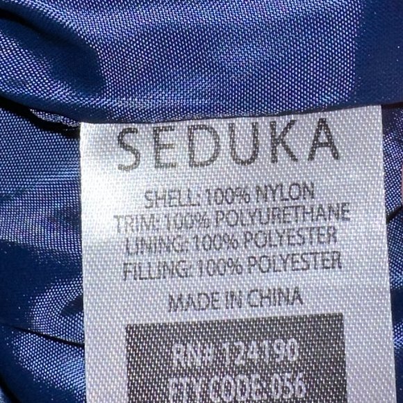 NWT MEN Sz XL SEDUKA Nylon Windbreaker Jacket Asymm MULTI ZIP POCKETS NAVY BLUE! - Picture 6 of 10